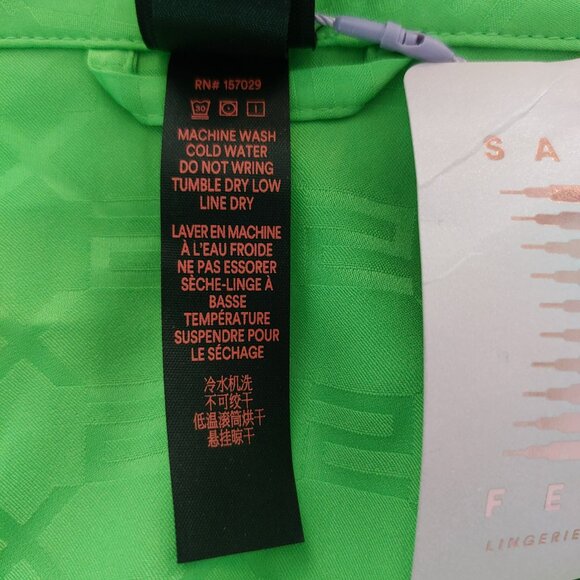 Savage X Fenty Men's Lounge Set Lime Green Smoking Jacket Lounge Pants XL NEW - Picture 9 of 13